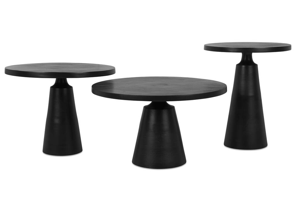 Gershwin Recycled Metal Nesting Coffee Table Set Bronze