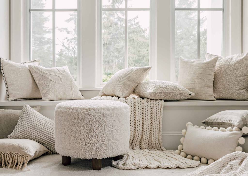 Gloria Ottoman -Burke Natural