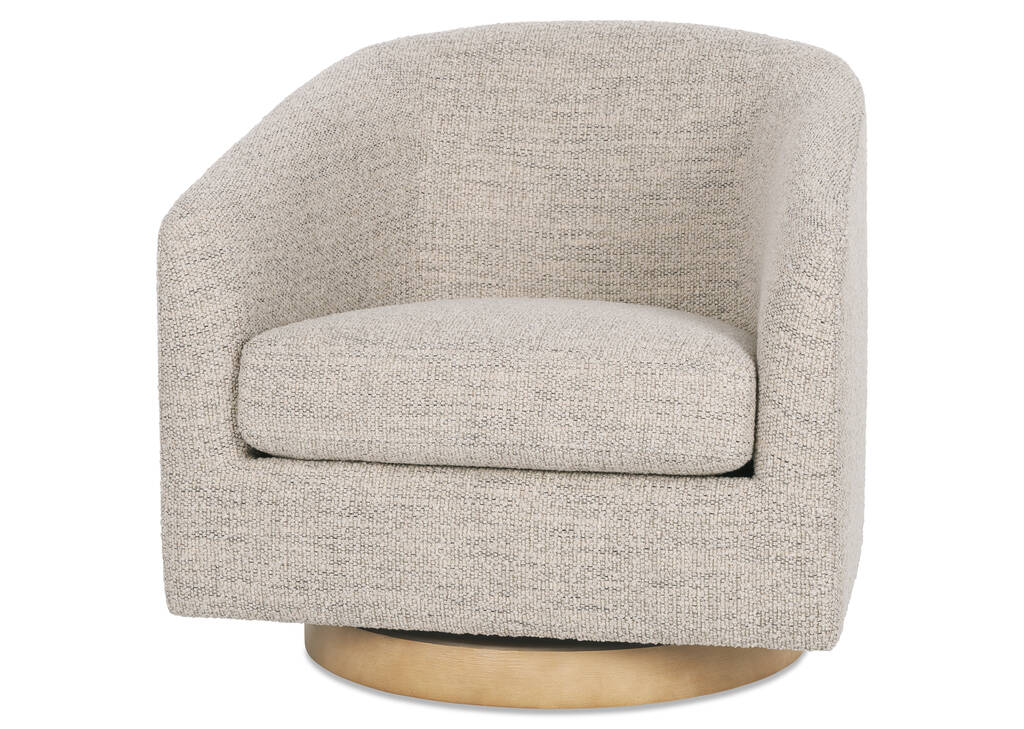 Caleb Swivel Armchair -Luly Taupe
