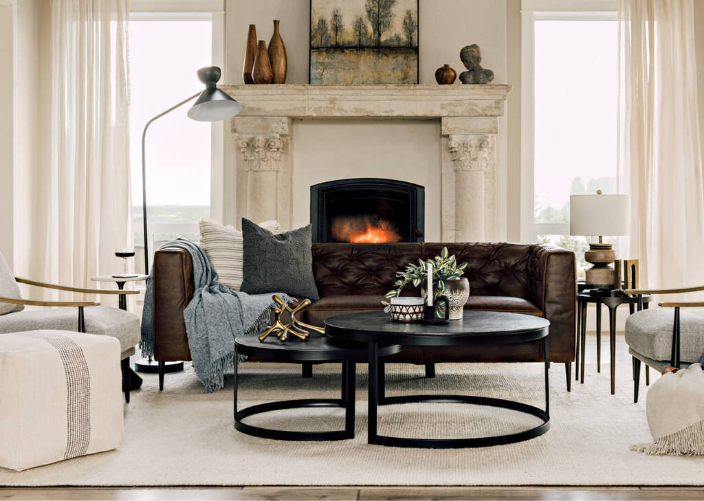 Marcello Leather Sofa -Waco Tobacco