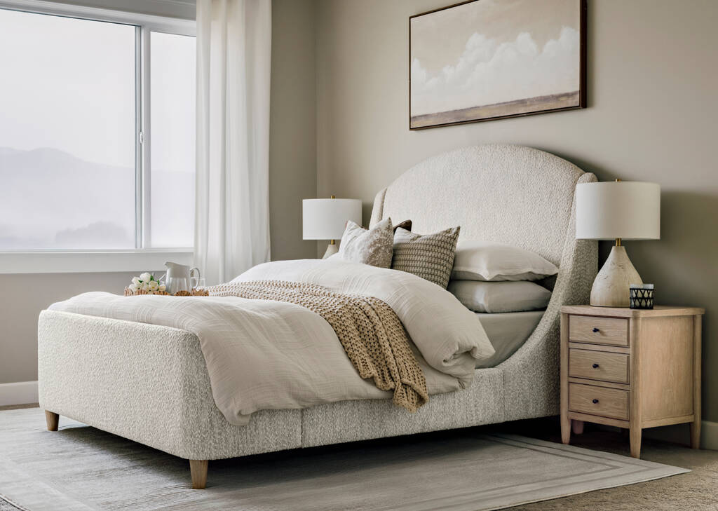 Saracino Bed -Zell Pearl, QUEEN
