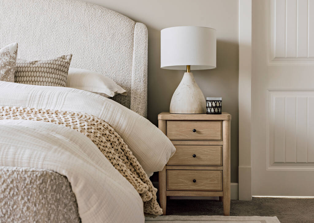 Saracino Bed -Zell Pearl, QUEEN