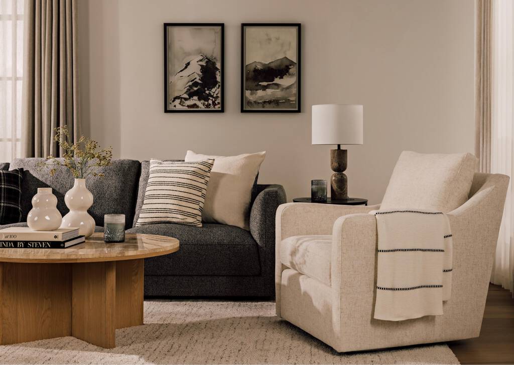 Rorke Swivel Chair -Camila Oyster