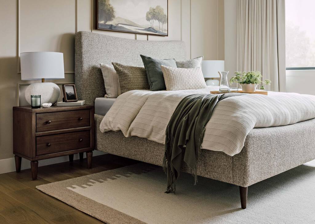 Sylvie 2 Drawer Nightstand -Idris Amber