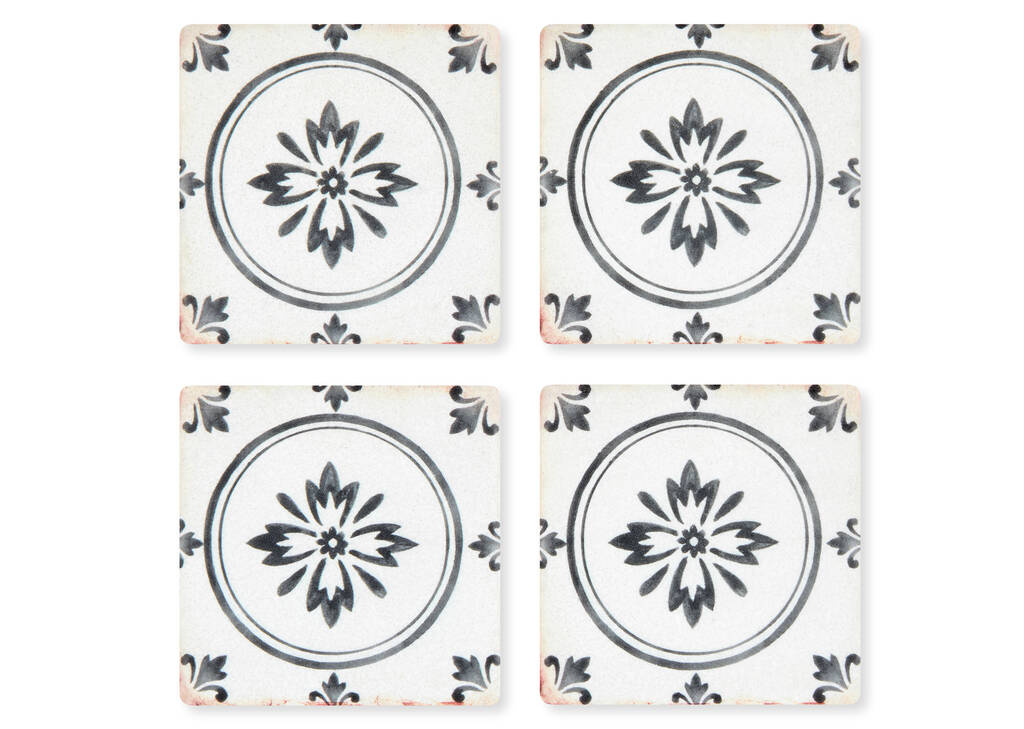 Vintage Tile Coaster Set