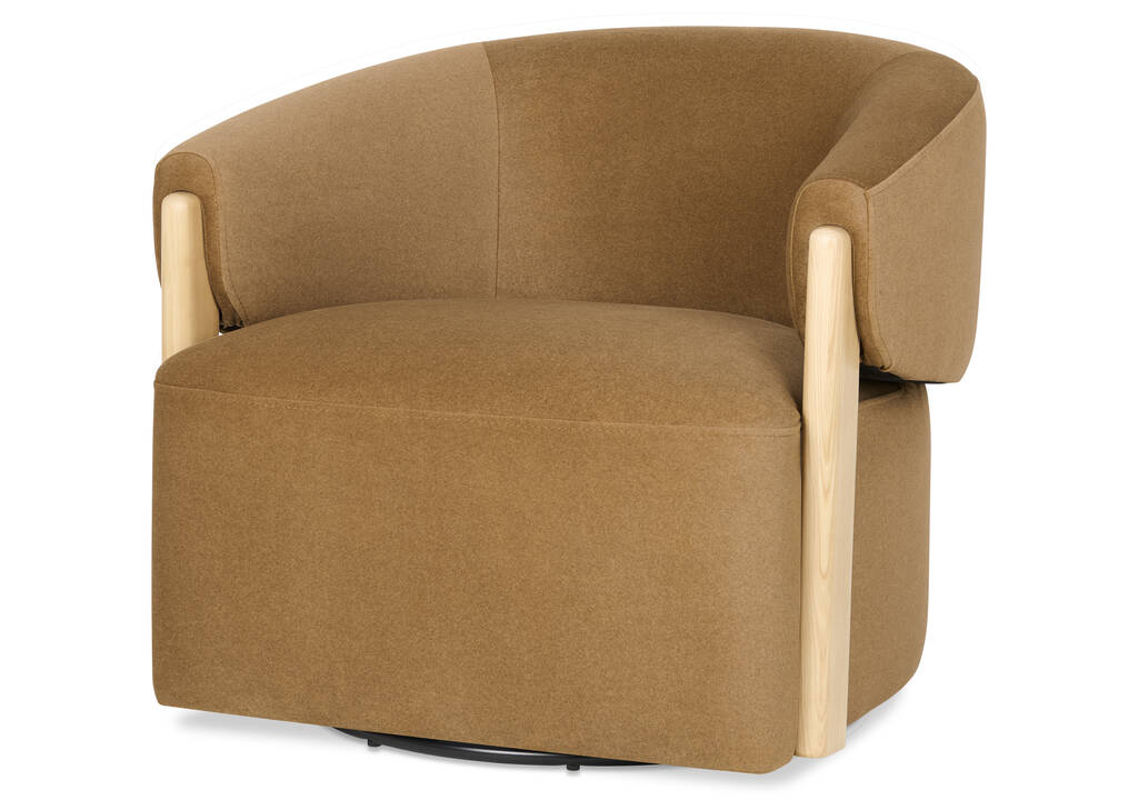 Alicent Swivel Armchair -Vaughn Toffee
